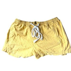 O'Neill Women's High Waist Yellow Drawstring Shorts